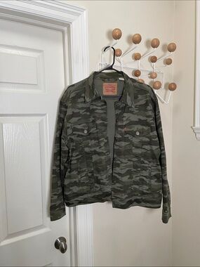 Levi's Camouflage Denim Style Jacket - Olive Green XL